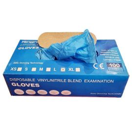Перчатки нитрил-винил XL Hongray 100шт (50пар) синие