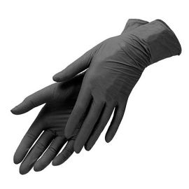 Перчатки нитриловые L Primo, черные, 100 шт/упак.