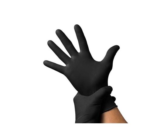 Перчатки нитриловые XL Nitrile, черные, 100 шт/упак.