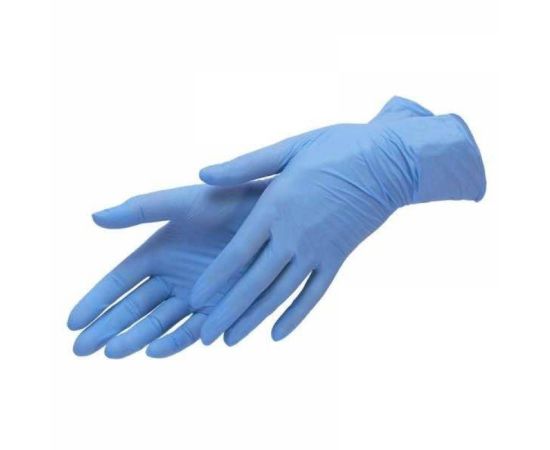 Перчатки нитрил. M Benovy, голубые, 200 шт/упак. (100 пар)