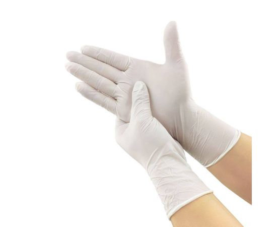 Перчатки нитриловые M Nitrile, белые, 100 шт/упак.