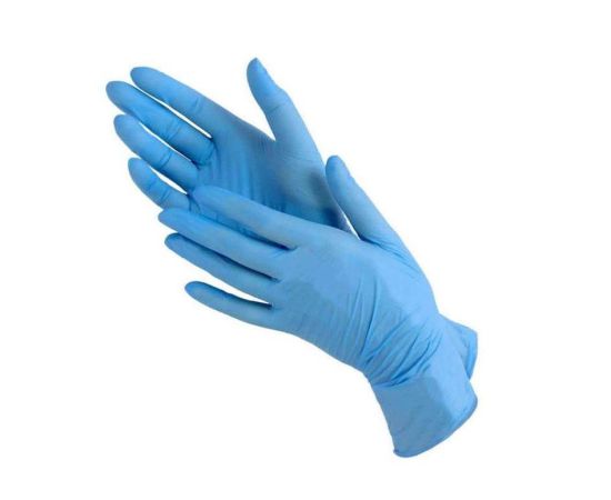Перчатки нитриловые L Nitrile, голубые, 100 шт/упак.